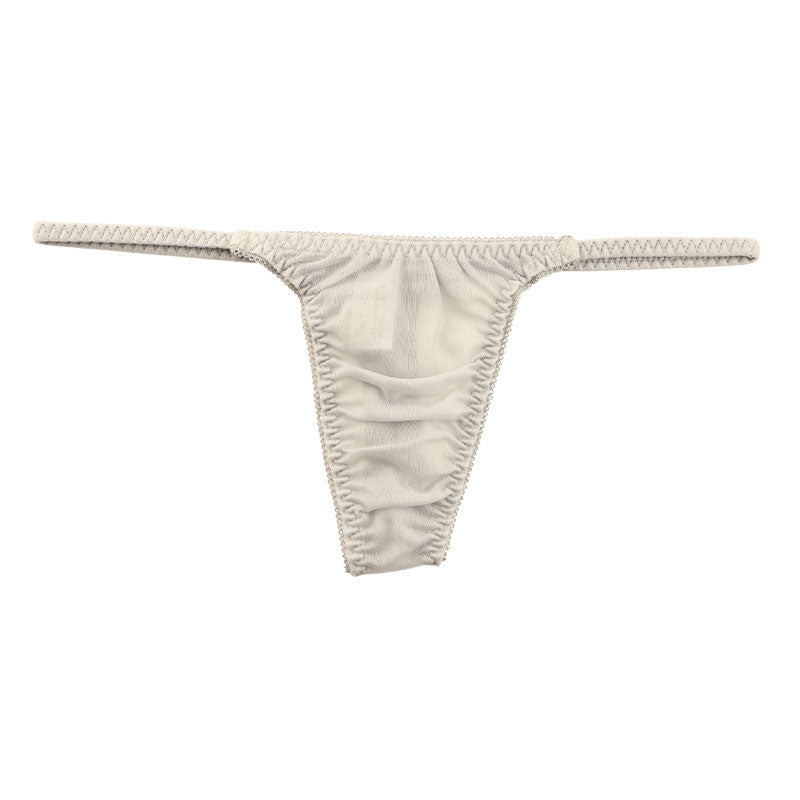 ラ・ポーム NHK生地使用 Tバックショーツ サイドバインダーゴム スタイリッシュ 透け感 シースルー 318149