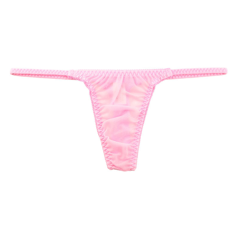 ラ・ポーム NHK生地使用 Tバックショーツ サイドバインダーゴム スタイリッシュ 透け感 シースルー 318149