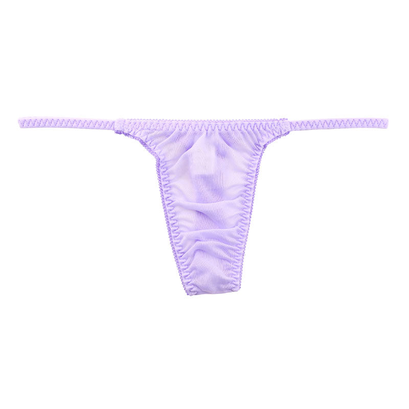 ラ・ポーム NHK生地使用 Tバックショーツ サイドバインダーゴム スタイリッシュ 透け感 シースルー 318149