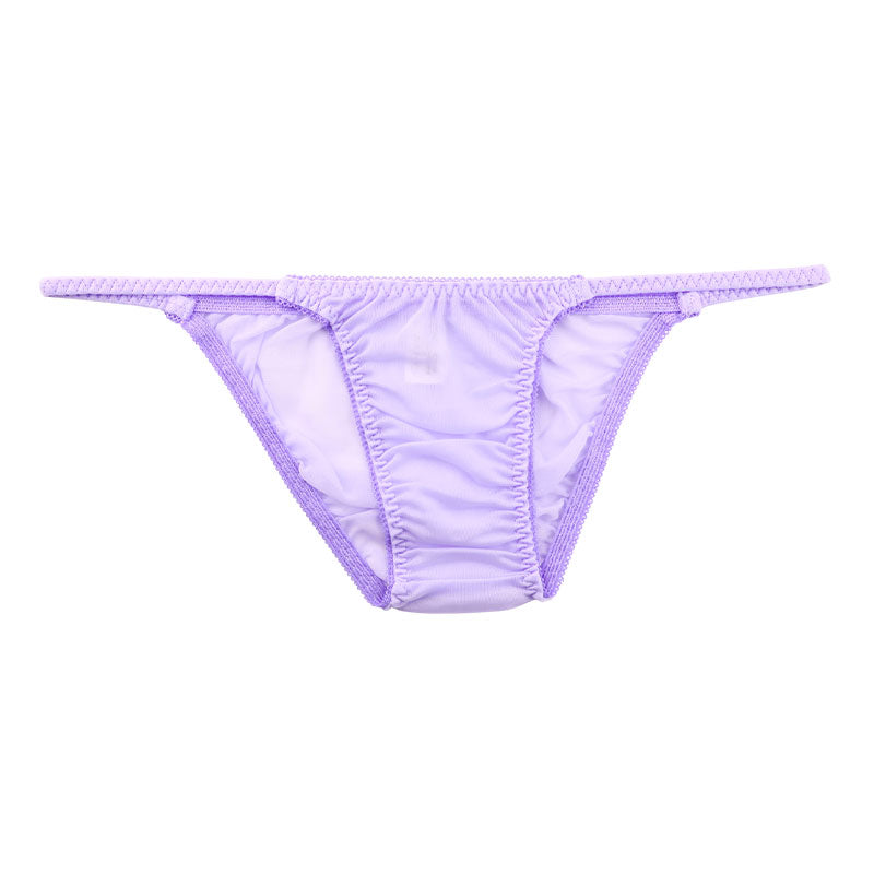 ラ・ポーム NHK生地使用 フルバックショーツ サイドバインダーゴム スタイリッシュ 透け感 シースルー 318150