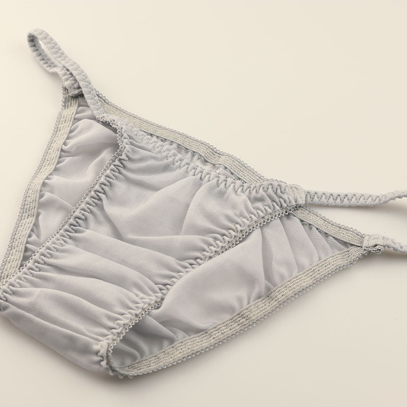 ラ・ポーム NHK生地使用 フルバックショーツ サイドバインダーゴム スタイリッシュ 透け感 シースルー 318150