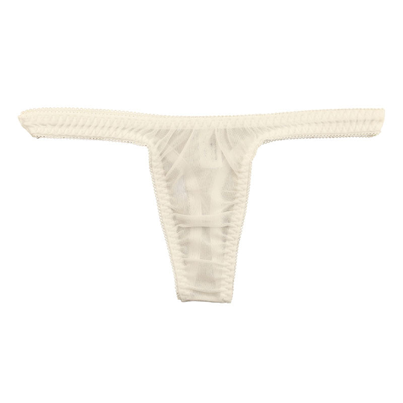 ラ・ポーム 軽やかシースルーNHK生地 シンプルTバックショーツ 318155