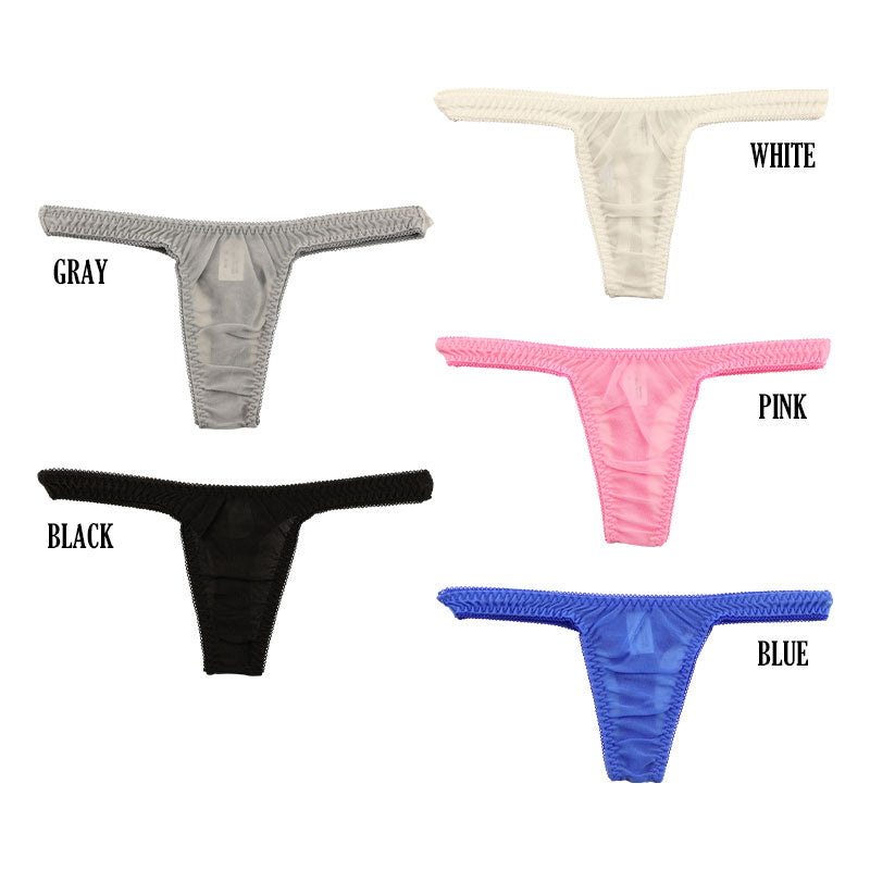 ラ・ポーム 軽やかシースルーNHK生地 シンプルTバックショーツ 318155