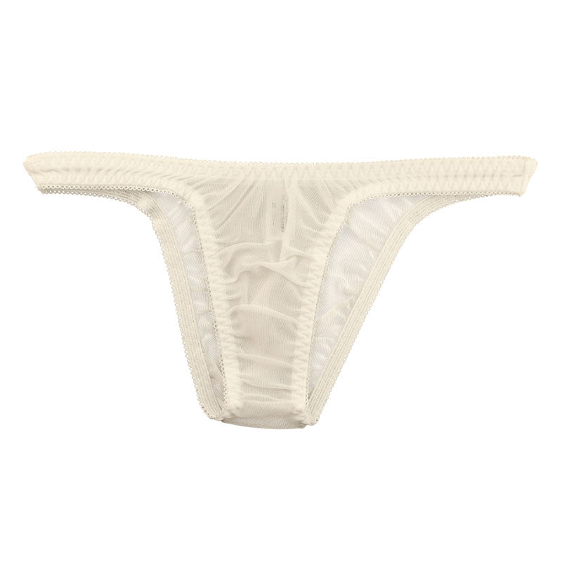 ラ・ポーム 軽やかシースルーNHK生地 シンプルハーフバックショーツ 318156