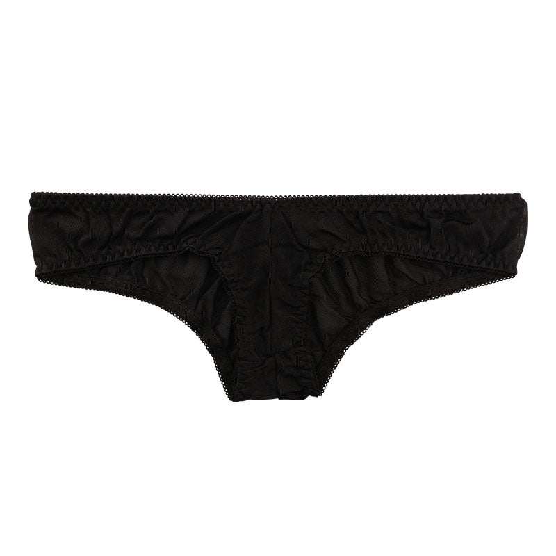 ラ・ポーム 軽やかNHK生地 ホットパンツ ローライズ仕様 シースルーデザイン 318158