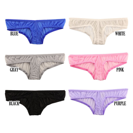 La Paum lightweight NHK fabric hot pants, low-rise, see-through design, 318158