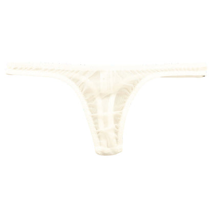 La-Pomme Airy Sheer NHK Fabric T-back Thong - Comfortable, Lightweight Lingerie 318159