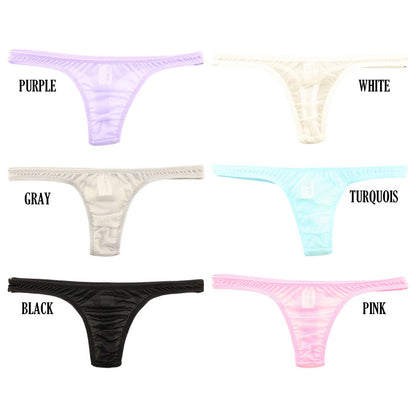 La-Pomme Airy Sheer NHK Fabric T-back Thong - Comfortable, Lightweight Lingerie 318159