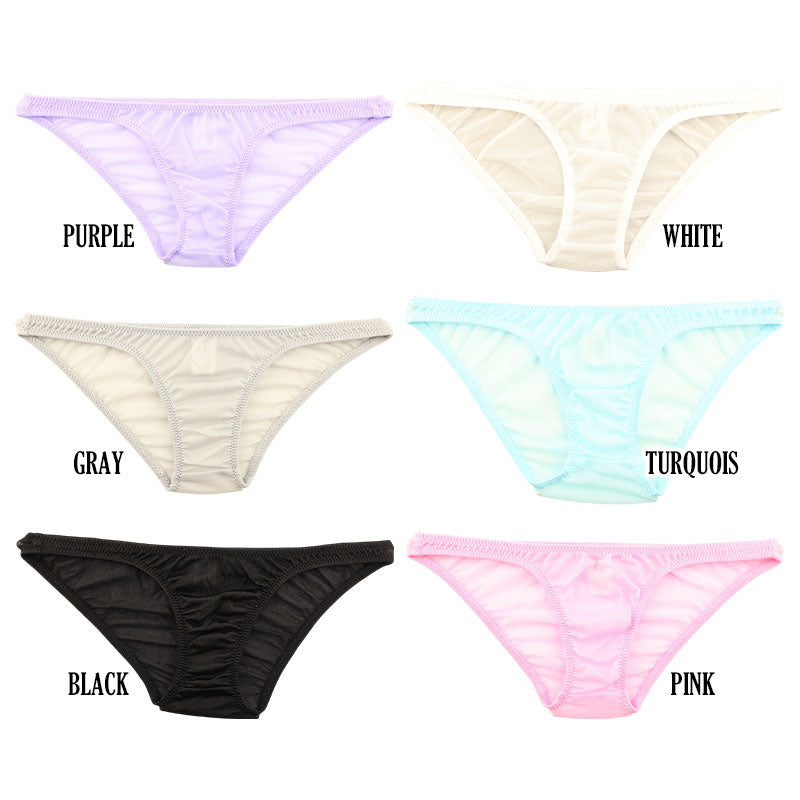 La-Pomme Airy Sheer Half-Back Briefs Made with NHK Fabric - Comfortable, Lightweight Lingerie 318160