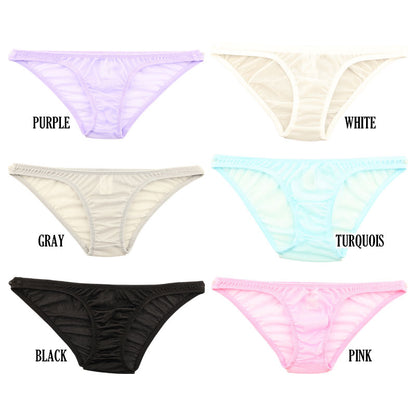 La-Pomme Airy Sheer Half-Back Briefs Made with NHK Fabric - Comfortable, Lightweight Lingerie 318160