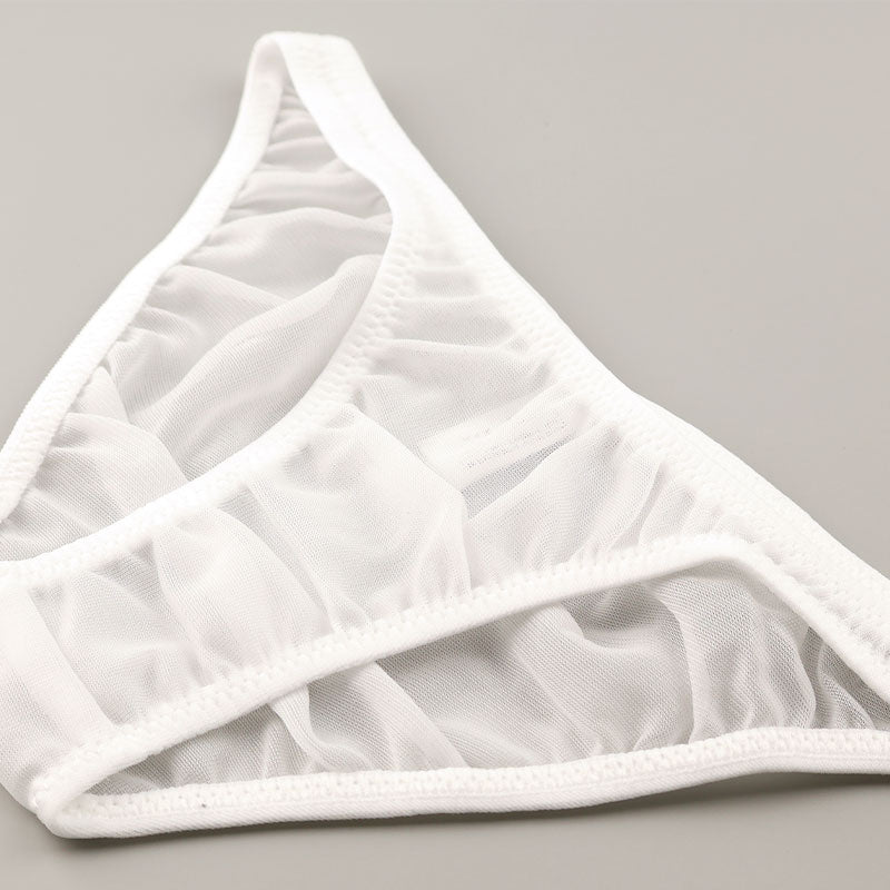 La-Pomme Airy Sheer Half-Back Briefs Made with NHK Fabric - Comfortable, Lightweight Lingerie 318160