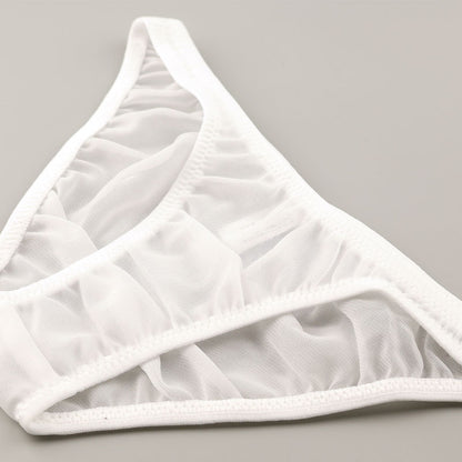 La-Pomme Airy Sheer Half-Back Briefs Made with NHK Fabric - Comfortable, Lightweight Lingerie 318160