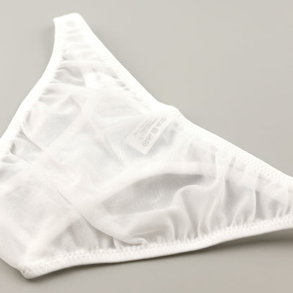La-Pomme Airy Sheer Half-Back Briefs Made with NHK Fabric - Comfortable, Lightweight Lingerie 318160