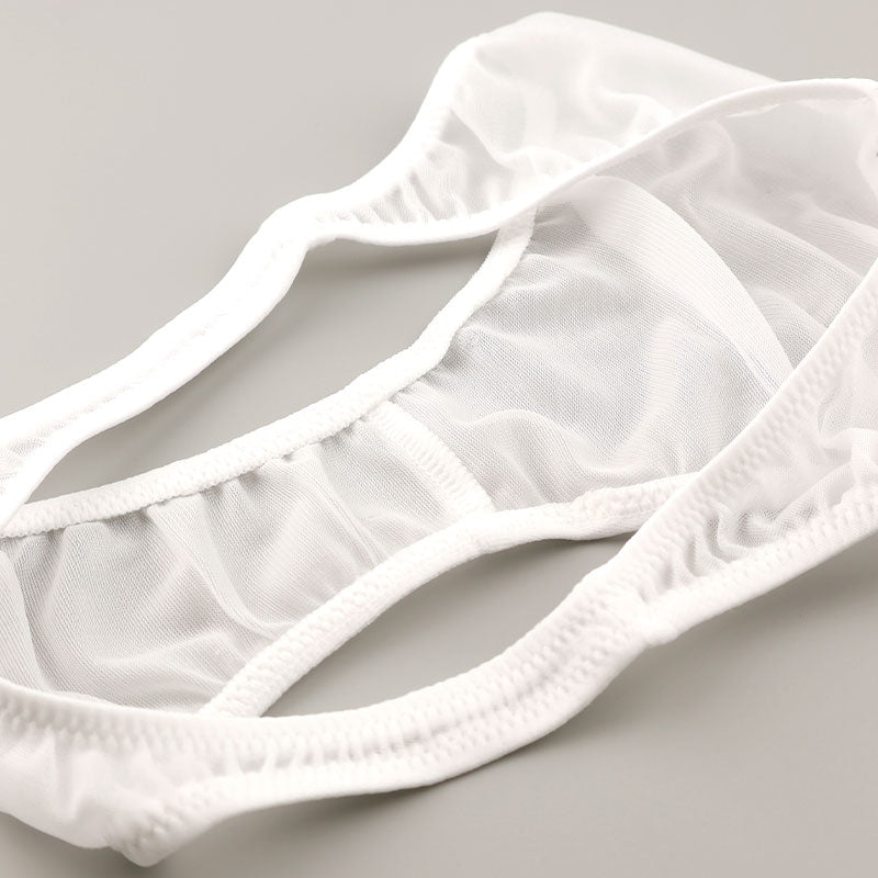 La-Pomme Airy Sheer Half-Back Briefs Made with NHK Fabric - Comfortable, Lightweight Lingerie 318160