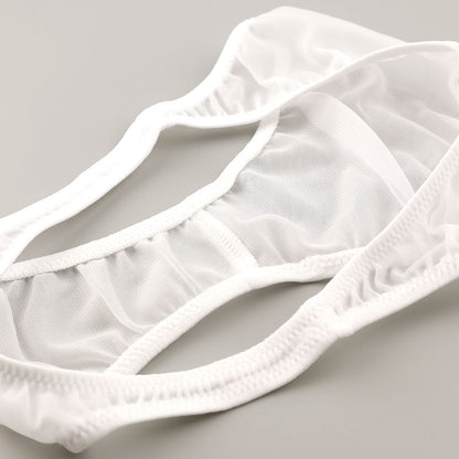 La-Pomme Airy Sheer Half-Back Briefs Made with NHK Fabric - Comfortable, Lightweight Lingerie 318160