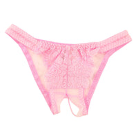 La Paume 20 Half Fabric, Beautiful Lace, Open Crotch, Crotch Split, Half Back Shorts 319221