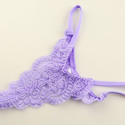 La-Pomme Stretch Lace All-Lace G-String Shorts 319222