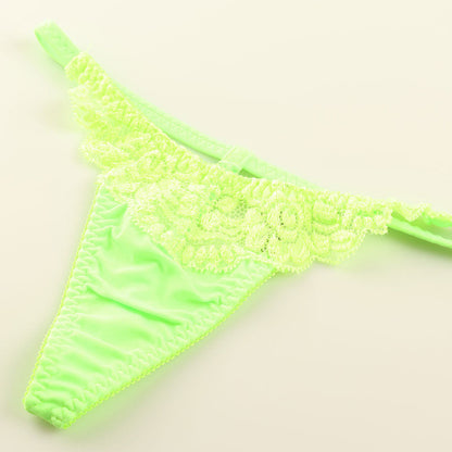 La-Pomme SSS Fabric Stretch Lace G-String Shorts 319234