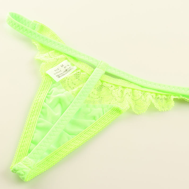 La-Pomme SSS Fabric Stretch Lace G-String Shorts 319234