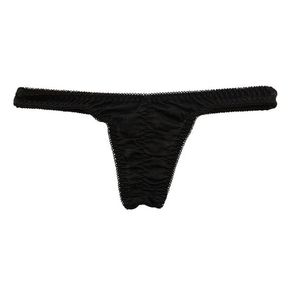La Paum Soft NHK Material T-Back Panties, See-Through, Pinch-In Design, 319236