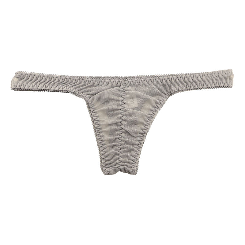 La Paum Soft NHK Material T-Back Panties, See-Through, Pinch-In Design, 319236