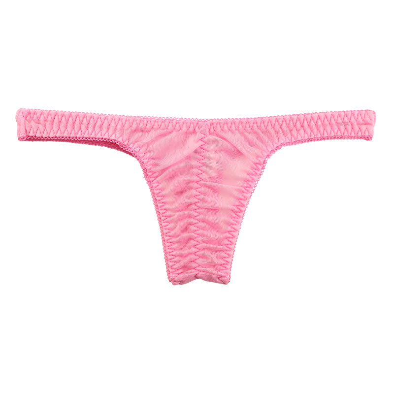 La Paum Soft NHK Material T-Back Panties, See-Through, Pinch-In Design, 319236