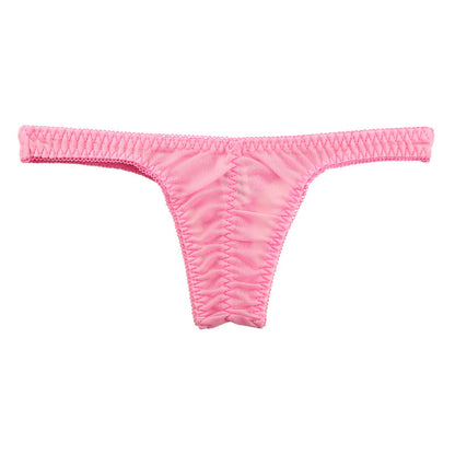 La Paum Soft NHK Material T-Back Panties, See-Through, Pinch-In Design, 319236