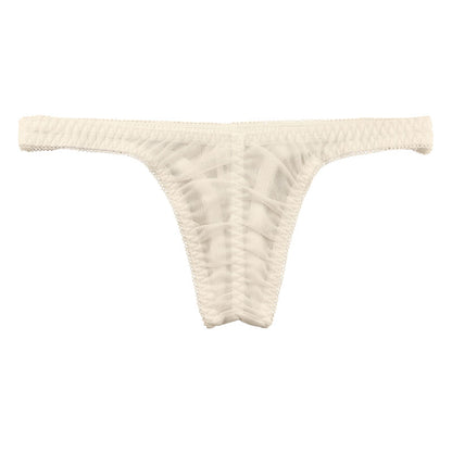 La Paum Soft NHK Material T-Back Panties, See-Through, Pinch-In Design, 319236