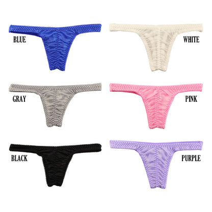 La Paum Soft NHK Material T-Back Panties, See-Through, Pinch-In Design, 319236