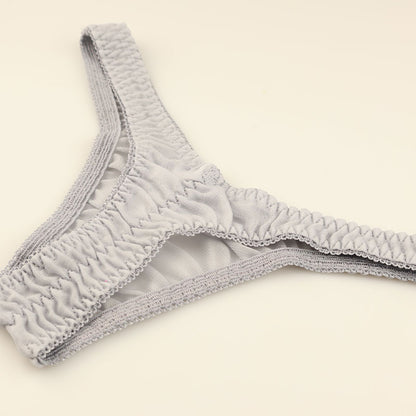 La Paum Soft NHK Material T-Back Panties, See-Through, Pinch-In Design, 319236