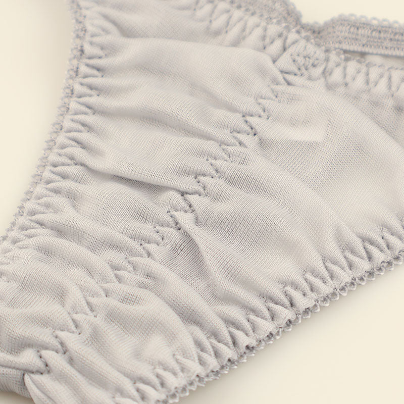 La Paum Soft NHK Material T-Back Panties, See-Through, Pinch-In Design, 319236