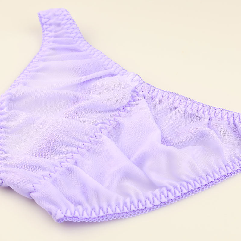 ラ・ポーム 柔らかNHK素材 フルバックショーツ 透け感シースルー くい込みデザイン 319237