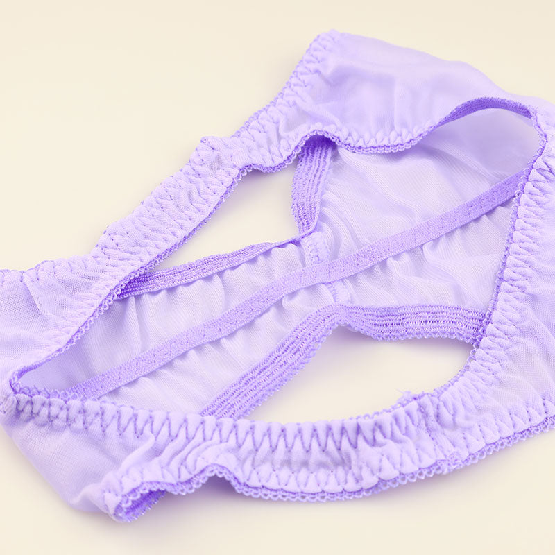 ラ・ポーム 柔らかNHK素材 フルバックショーツ 透け感シースルー くい込みデザイン 319237