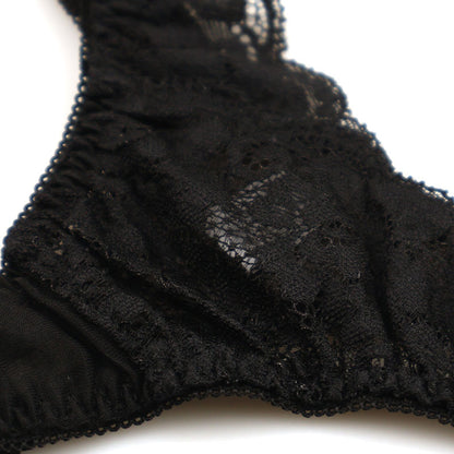 ラ・ポーム 20ハーフ生地と綺麗なレース付きの一枚仕立てTバックショーツ 319240