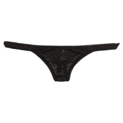 La-Pomme: Ultra-shallow nano T-back shorts featuring NHK fabric and beautiful lace, 319244