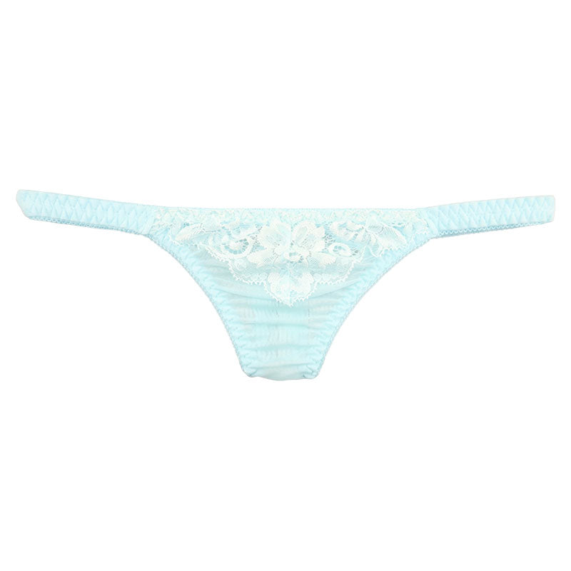 La-Pomme: Ultra-shallow nano T-back shorts featuring NHK fabric and beautiful lace, 319244