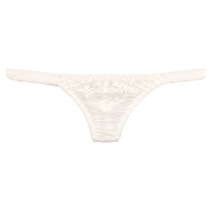 La-Pomme: Ultra-shallow nano T-back shorts featuring NHK fabric and beautiful lace, 319244
