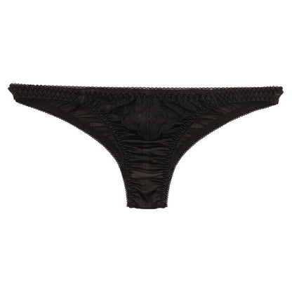 La-Pomme NHK fabric ultra-shallow nano half-back shorts with beautiful lace 319245