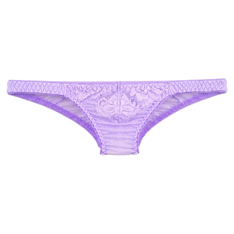 La-Pomme NHK fabric ultra-shallow nano half-back shorts with beautiful lace 319245