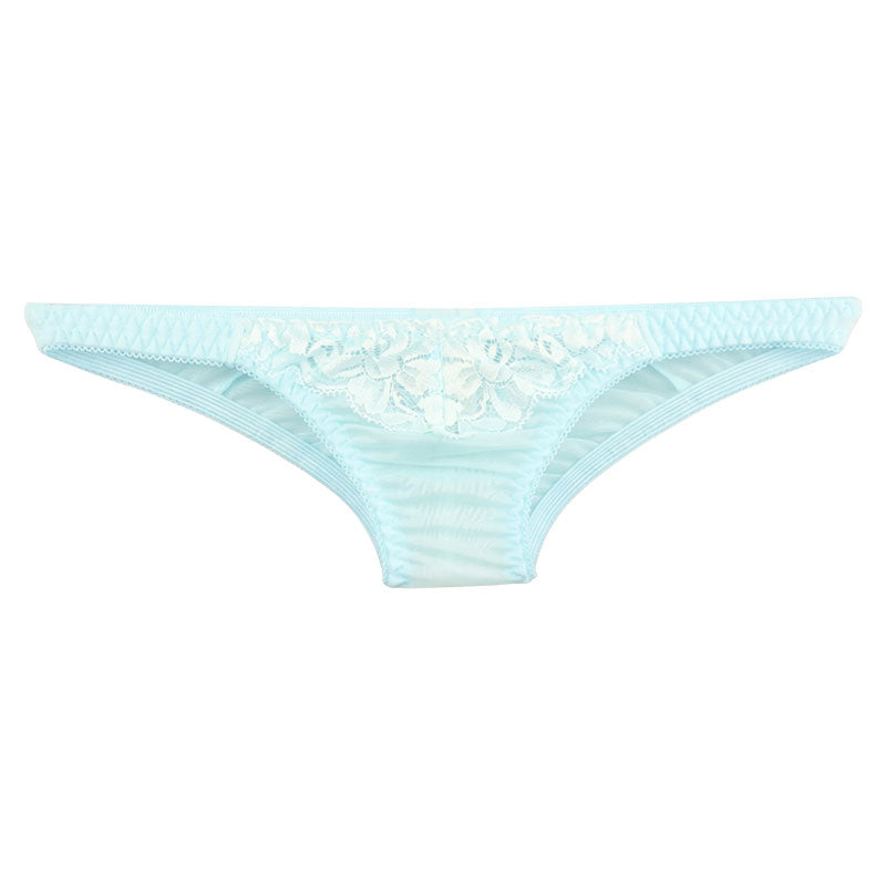 La-Pomme NHK fabric ultra-shallow nano half-back shorts with beautiful lace 319245