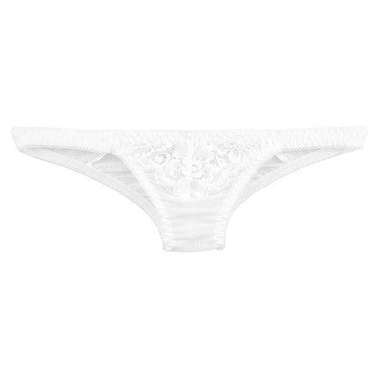 La-Pomme NHK fabric ultra-shallow nano half-back shorts with beautiful lace 319245