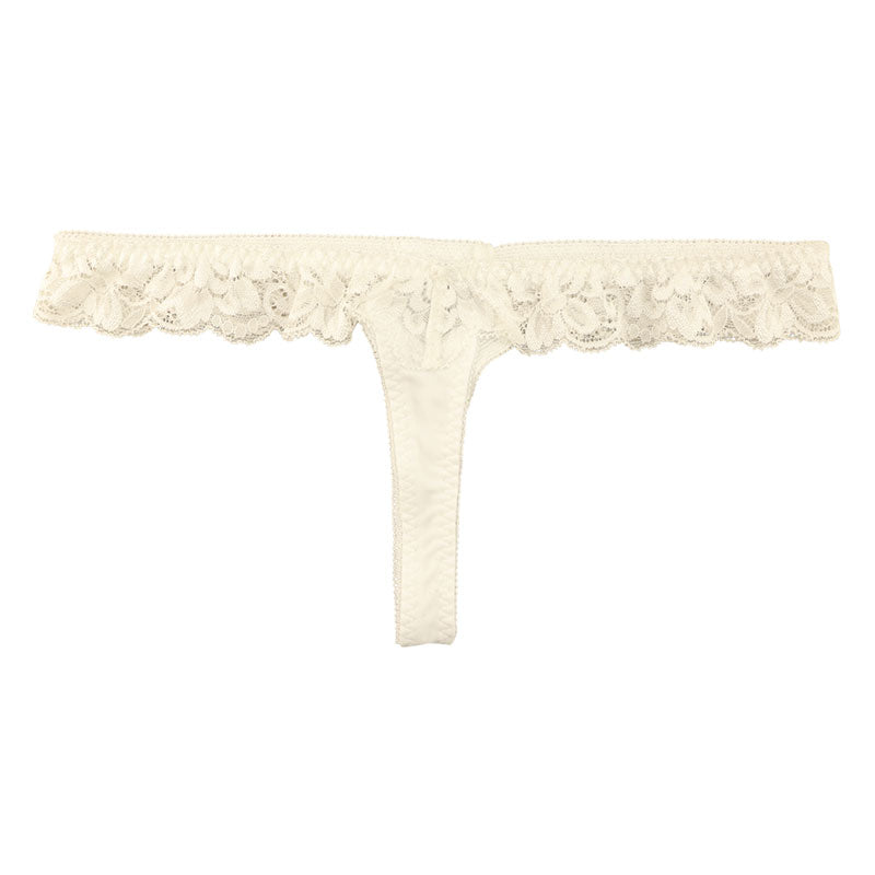 ラ・ポーム SSS生地使用 レディースTフロントTバックショーツ 透け感レースでセクシー＆エレガント 快適フィットで魅力的な一枚 320105