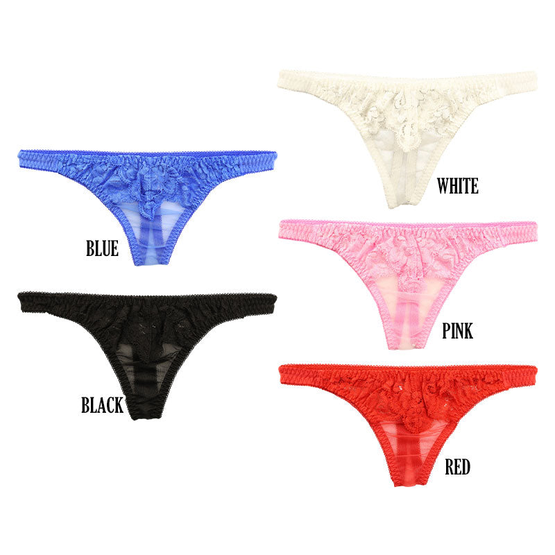 ラ・ポーム 20ハーフ生地 Tバック シースルー×レース ローライズタイプ M〜Lの2サイズ 320107