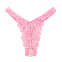 La Paum Gorgeous Lace &amp; Sheer T-Back Panties, Lightweight 20 Half Material, 320117