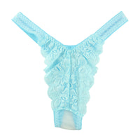 La Paum Gorgeous Lace &amp; Sheer T-Back Panties, Lightweight 20 Half Material, 320117