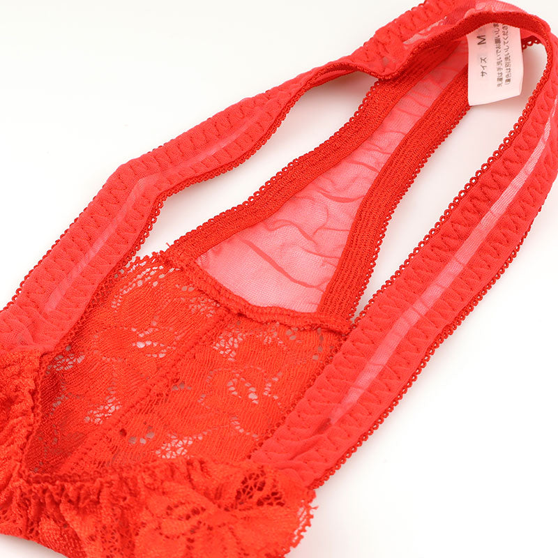 La Paum Gorgeous Lace &amp; Sheer T-Back Panties, Lightweight 20 Half Material, 320117