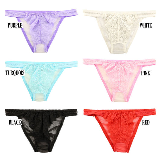 La Paum Sheer See-Through x Stretch Lace Full-Back Shorts, Size 20 Half Fabric, Soft and Lightweight, Product Number: 320118