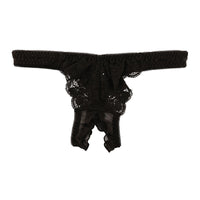 ラ・ポーム シースルー＆レース オープンクロッチTバックショーツ 320119