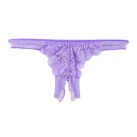 ラ・ポーム シースルー＆レース オープンクロッチTバックショーツ 320119