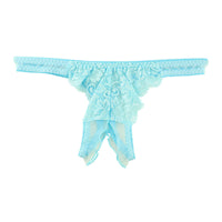 ラ・ポーム シースルー＆レース オープンクロッチTバックショーツ 320119